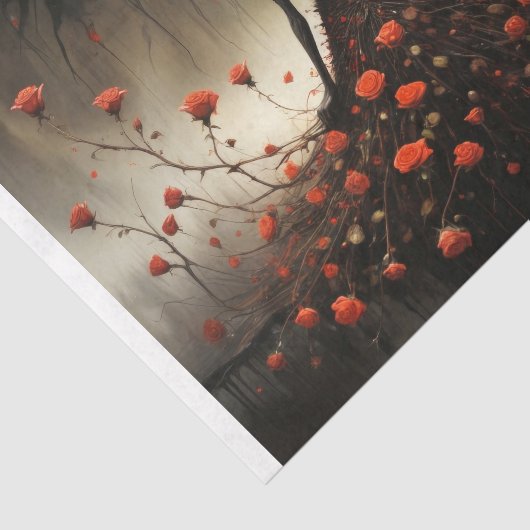 Fantasy Dark Lady of Roses Tissuepapier (Detail)