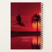 Fantasy Dawn Dragon Mythisch Avontuur Notitieboek (Achterkant)