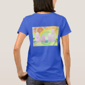 Fantasy dbl City Scape dames dames T-shirt blauw (Achterkant)