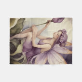Fantasy de paarse fee fleece deken (Voorkant (Horizontaal))