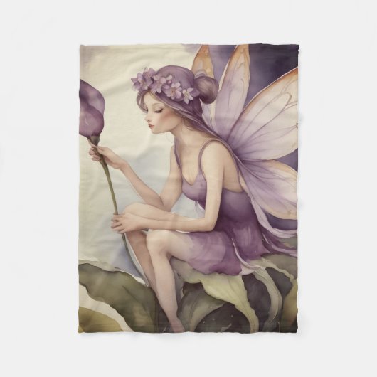 Fantasy de paarse fee fleece deken (Voorkant)