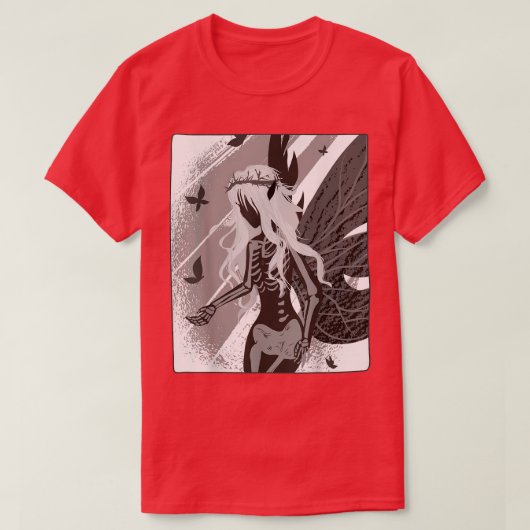 Fantasy Death Gothic Skeleton Fairy Aesthetic Fair T-shirt (Design voorkant)