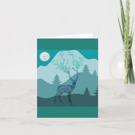 Fantasy Deer Blank Note-Kaart Notitiekaartje