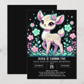 Fantasy Deer Digitale Verjaardag Kaart (Voorkant / Achterkant)