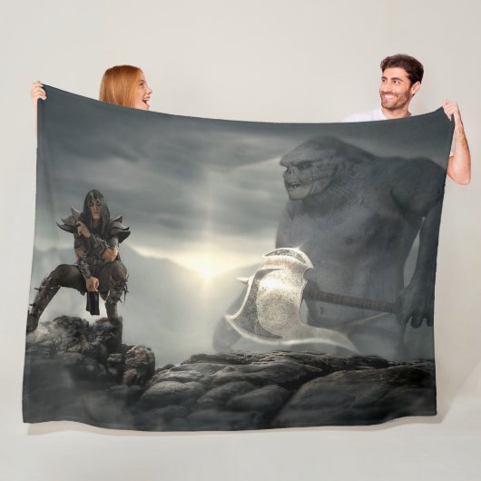 FANTASY DEMON met AX Fleece Deken (In situ)