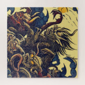 Fantasy Demons - Japanse houtsnede stijl (4) Legpuzzel (Horizontaal)