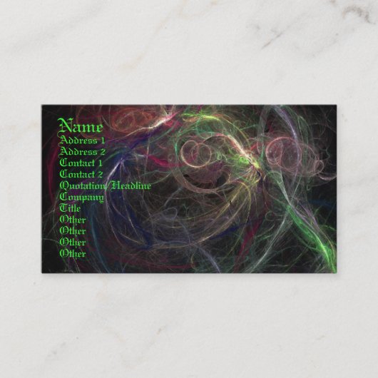 Fantasy Design Business Card-model Visitekaartje (Voorkant)