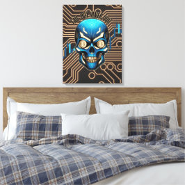 Fantasy Design | Crypto Btc | Motivatie | Blauw Canvas Afdruk