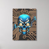 Fantasy Design | Crypto Btc | Motivatie | Blauw Canvas Afdruk (Voorkant)