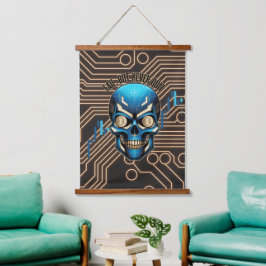 Fantasy Design | Crypto Btc | Motivatie | Blauw Hangend Wandkleed