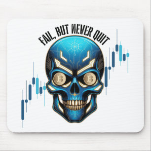 Fantasy Design Crypto Btc Motivatie Blauw Muismat