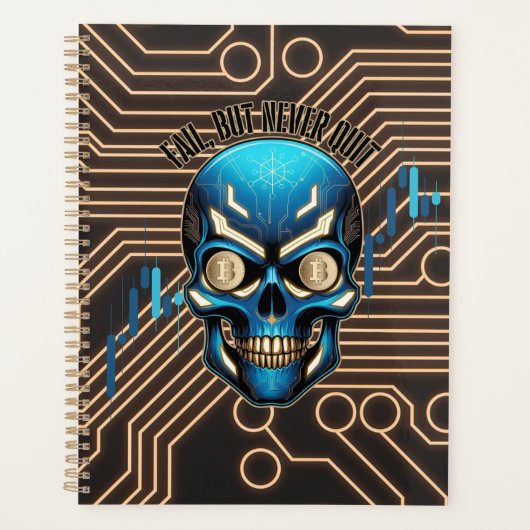 Fantasy Design | Crypto Btc | Motivatie | Blauw Planner (Voorkant)