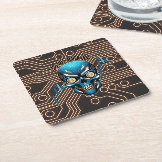 Fantasy Design | Crypto Btc | Motivation | Blue Kartonnen Onderzetters (Schuin)