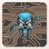 Fantasy Design | Crypto Btc | Motivation | Blue Kartonnen Onderzetters (Voorkant)