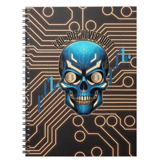 Fantasy Design | Crypto Btc | Motivation | Blue Notitieboek (Voorkant)