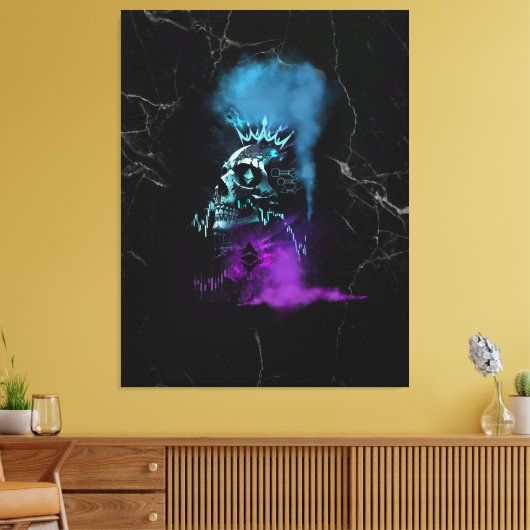Fantasy Design | Cryptocurrency | Ethereum Marble Canvas Afdruk (Insitu (Woonkamer))