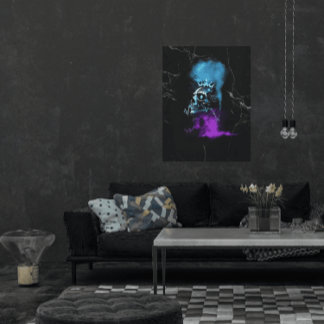 Fantasy Design | Cryptocurrency | Ethereum Marble Canvas Afdruk