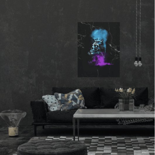 Fantasy Design | Cryptocurrency | Ethereum Marble Canvas Afdruk