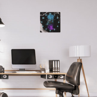 Fantasy Design | Cryptocurrency | Ethereum Marble Vierkante Klok