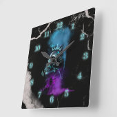 Fantasy Design | Cryptovaluta | Ethereum Marmer Vierkante Klok (Hoek)
