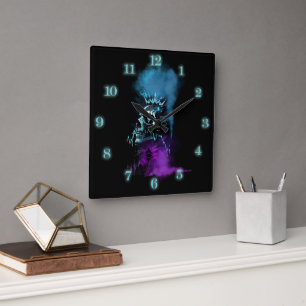 Fantasy Design Cryptovaluta Ethereum Vierkante Klok