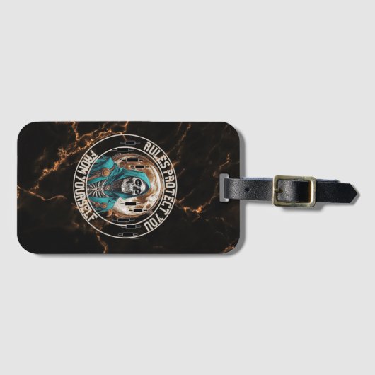 Fantasy Design marble | Grim Reaper | Motivation Bagagelabel (Voorkant (horizontaal))