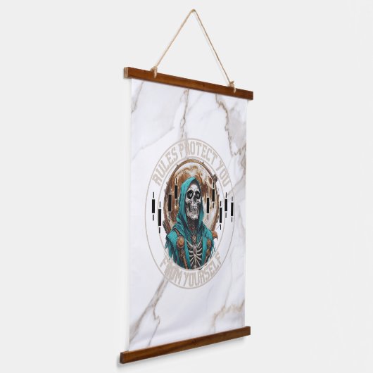 Fantasy Design Marble | Grim Reaper | Motivation Hangend Wandkleed (Gebogen)