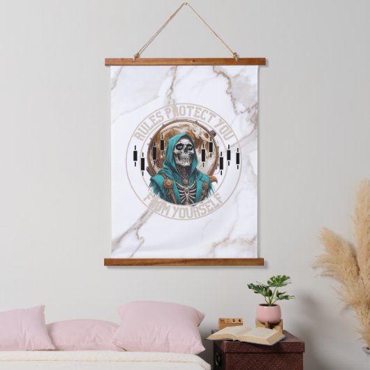 Fantasy Design Marble | Grim Reaper | Motivation Hangend Wandkleed (Slaapkamer)