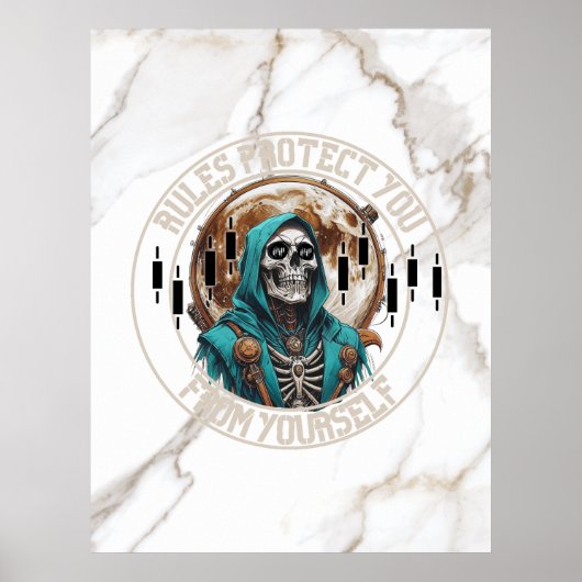 Fantasy Design Marble | Grim Reaper | Motivation Poster (Voorkant)
