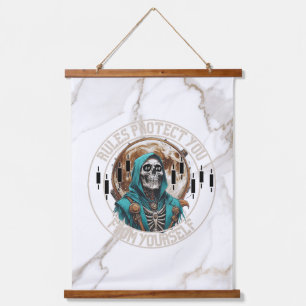 Fantasy Design Marmer   Grim Reaper   Motivatie Hangend Wandkleed