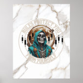 Fantasy Design Marmer | Grim Reaper | Motivatie Poster (Voorkant)