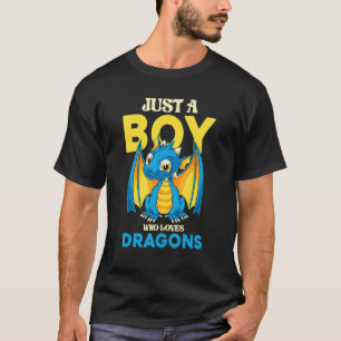 Fantasy Dier Mythisch Wezen Jongens Schattige Draa T-shirt