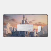 Fantasy digitaal kasteel in de bergen bureaumat (Keyboard & Muis)