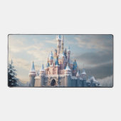 Fantasy digitaal kasteel in de bergen bureaumat (Voorkant)