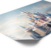 Fantasy digitaal kasteel in de bergen foto afdruk (Hoek)