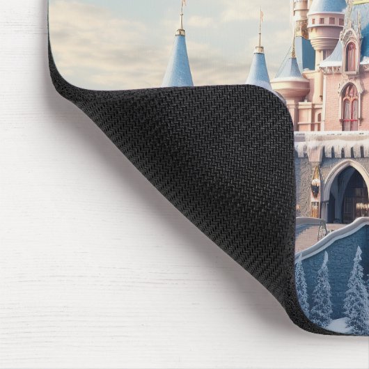 Fantasy digitaal kasteel in de bergen muismat (Hoek)