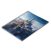 Fantasy digitaal kasteel in de bergen notitieboek (Linkerzijde)