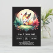 Fantasy Digital Fox Verjaardag Kaart (Staand voorkant)