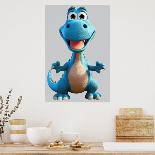 Fantasy Dinosaur Poster (Keuken)