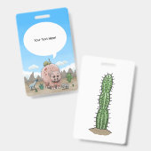 Fantasy Dinosauriërs in de Woestijn Badge (Voor- en achterkant)