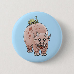 Fantasy dinosauriërs ronde button 5,7 cm