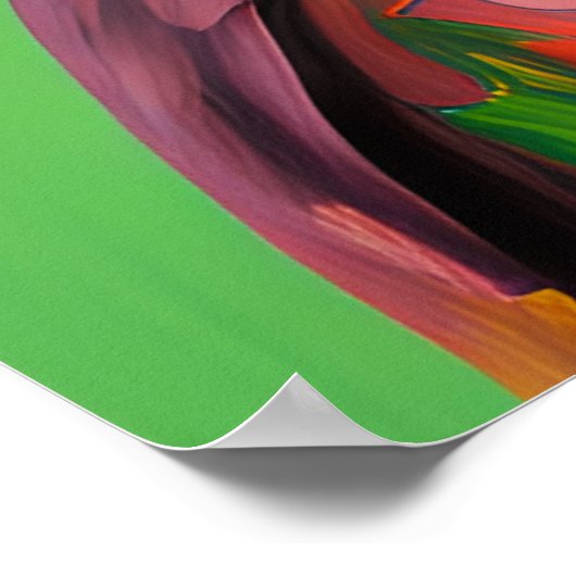 Fantasy Dinosaurus Hybride Cyborg T-Rex Sci-Fi Art Poster (Hoek)