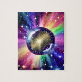Fantasy Disco Ball Bursts van Rainbow Energy Legpuzzel (Verticaal)