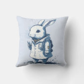 fantasy doctor nurse healer bunny rabbit kussen (Achterkant)