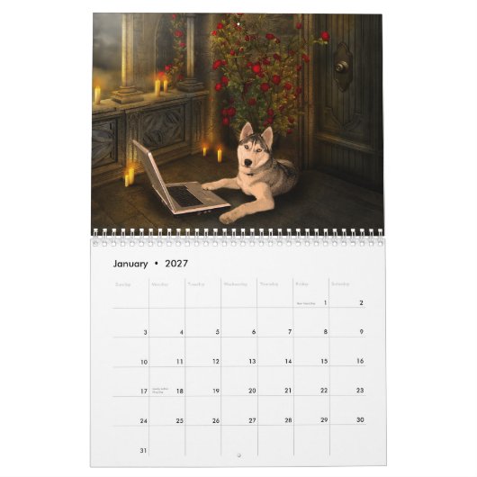 Fantasy Dog Agenda Kalender (Jan 2027)