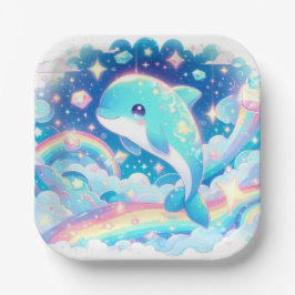 Fantasy Dolphin Baby shower Papieren Bordje