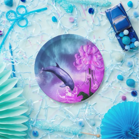 Fantasy Dolphin Papieren Bordje (Feest)