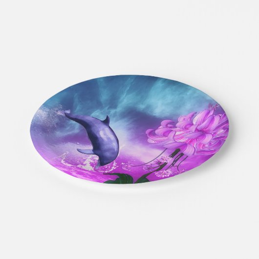 Fantasy Dolphin Papieren Bordje (Gekanteld)