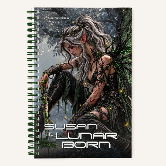 Fantasy Donkere Fae Notitieboek (Voorkant)