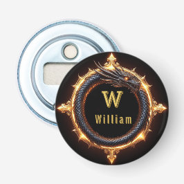 ✨ Fantasy Draak Aangepaste Naam Ring Button Flesopener